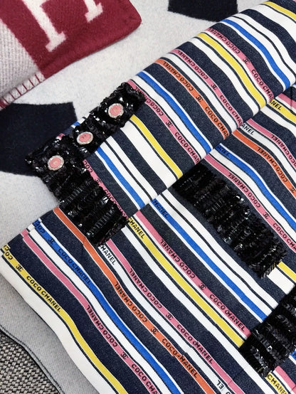 Chanel 22S colorful striped dress
