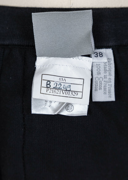 Chanel 2003 Vintage Navy Blue Knit Logo Lounge Set