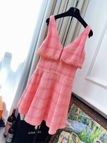 Chanel 24C Pink tweed Dress
