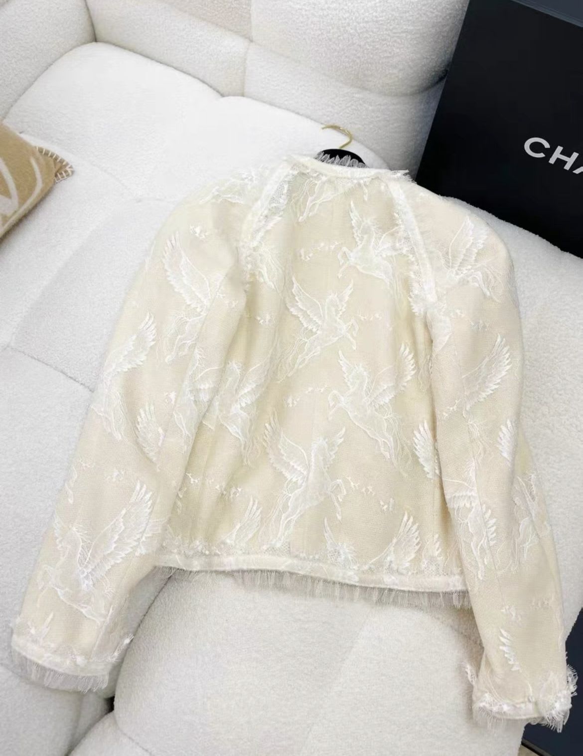 Chanel 20 White Lace Jacket