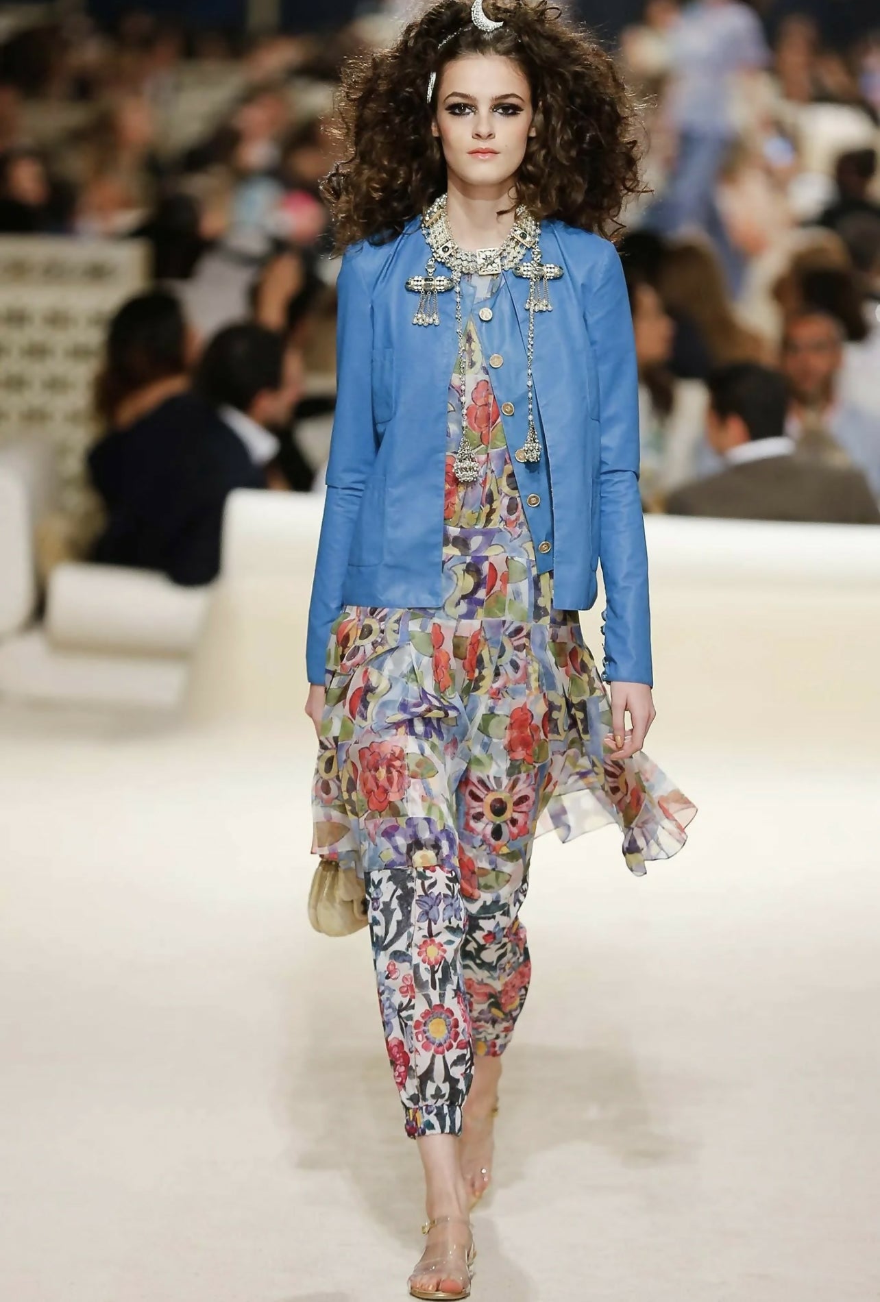 Chanel 15C Dubai CC Logo Kaleidoscopic Shirt Blouse FR 40