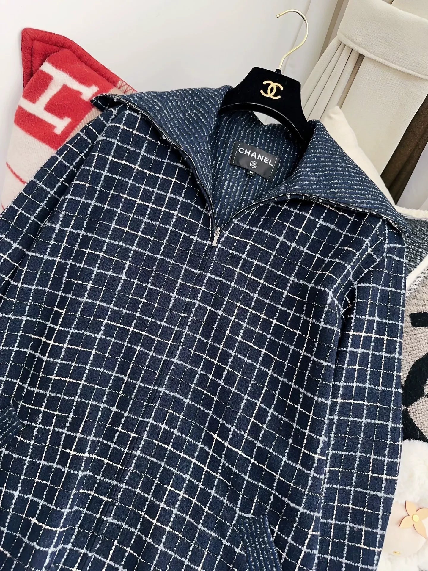 Chanel 22A blue long coat