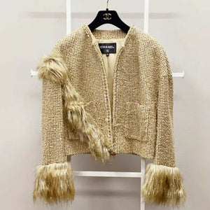 Chanel 21 Gold Tweed Jacket