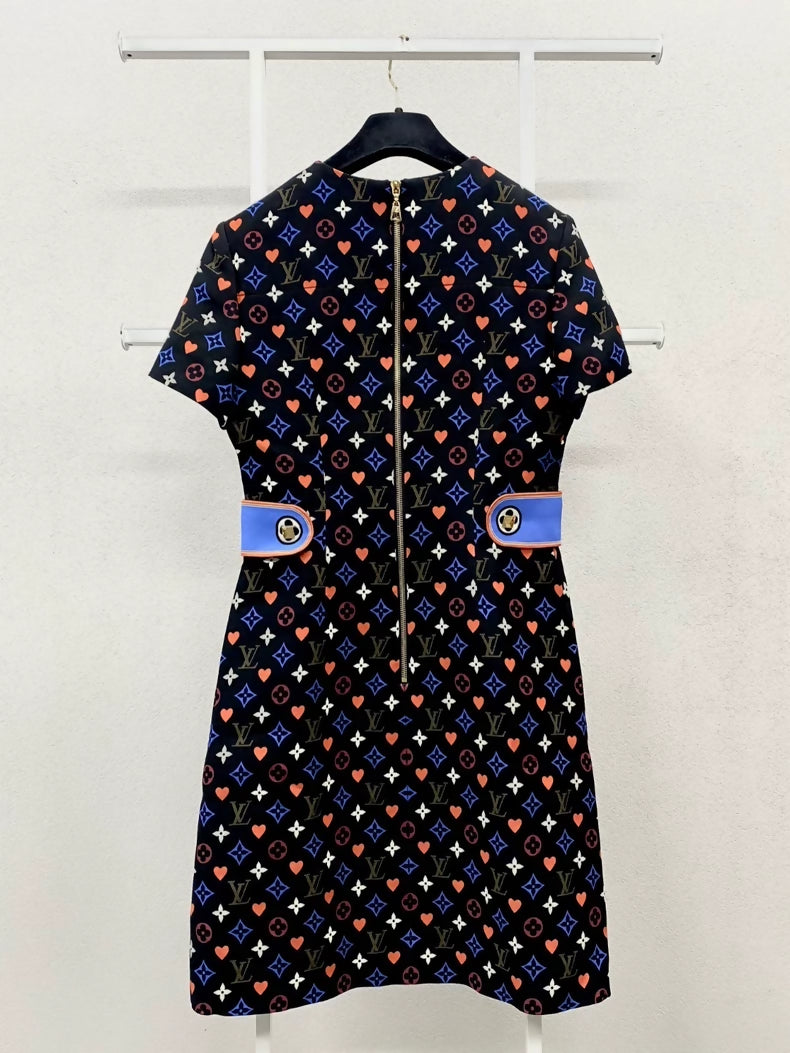 Louis Vuitton Limited Edition All-over Logo Print Dress
