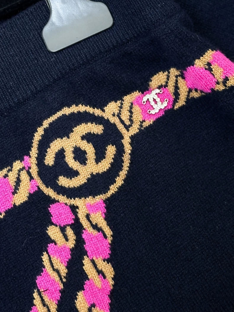 Chanel 23N dark blue cashmere pant
