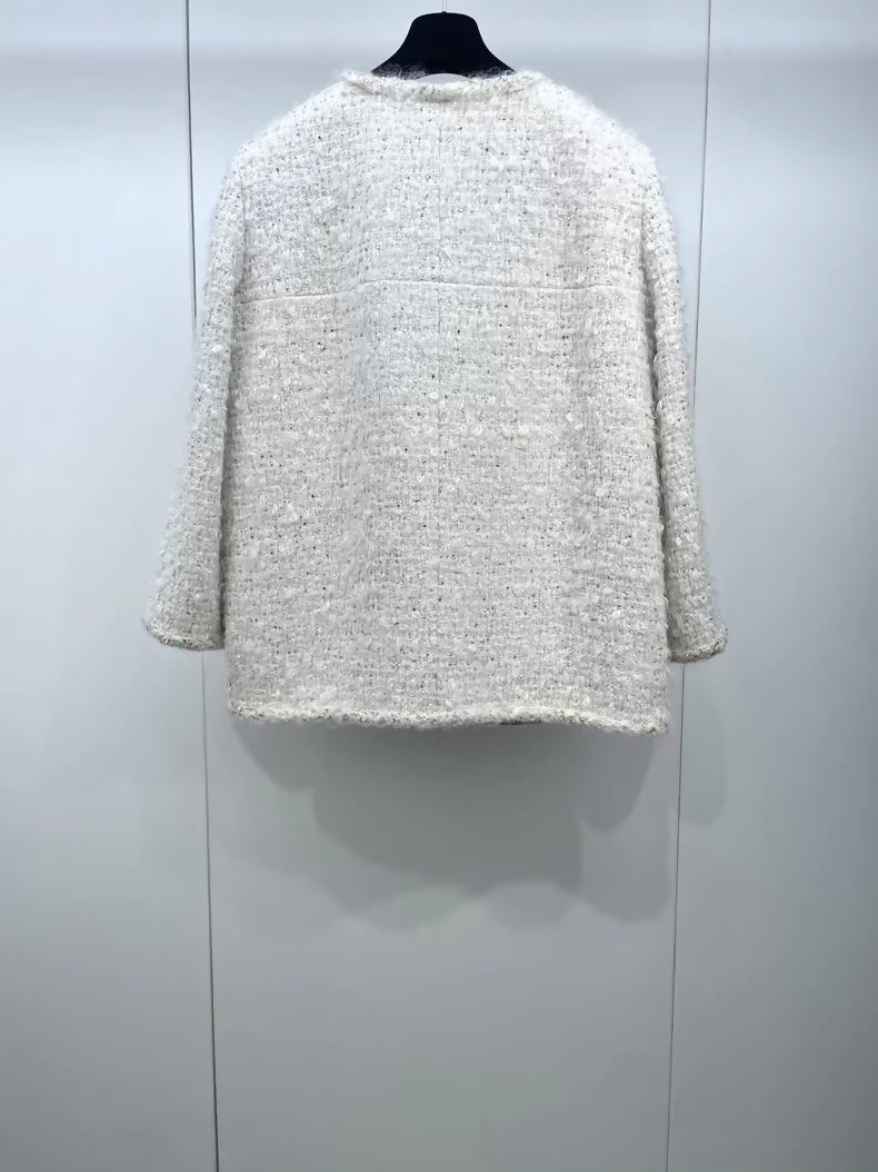 Chanel 19A ecru tweed Jacket