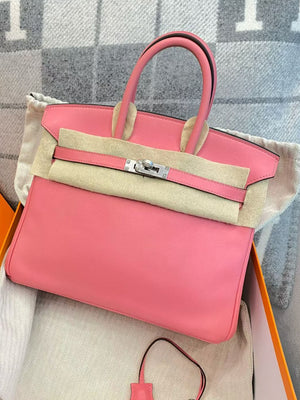 Hermes Birkin 25 rose lipstick swift leather palladium hardware