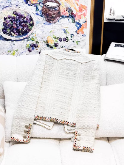 Chanel 17C ecru gold tweed Jacket