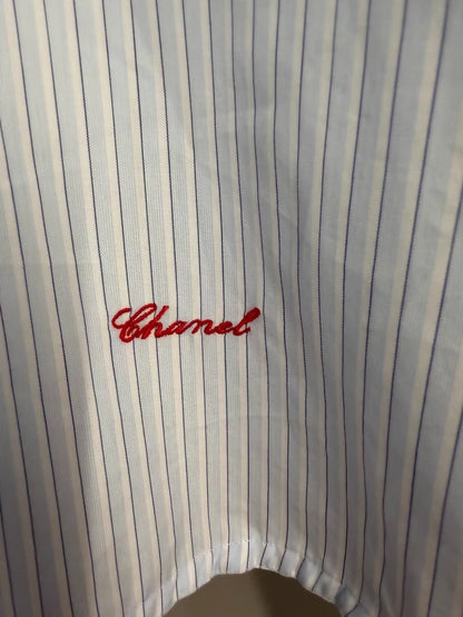Chanel 26 blue striped shirt