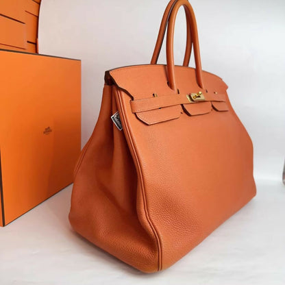 Hermès Birkin 40 – Orange Togo Leather (3)