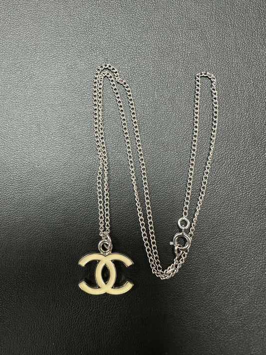 Chanel Vintage 2006 Enamel COCO Mark Pendant Necklace