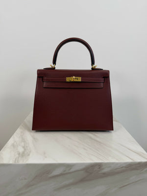 Hermès Kelly 25 Rouge H Madame GHW G