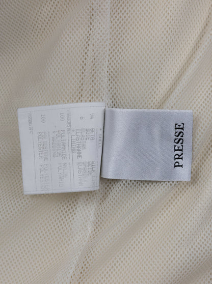 Chanel 2002 Spring/Summer Vintage Cream CC Logo Star Bomber Jacket