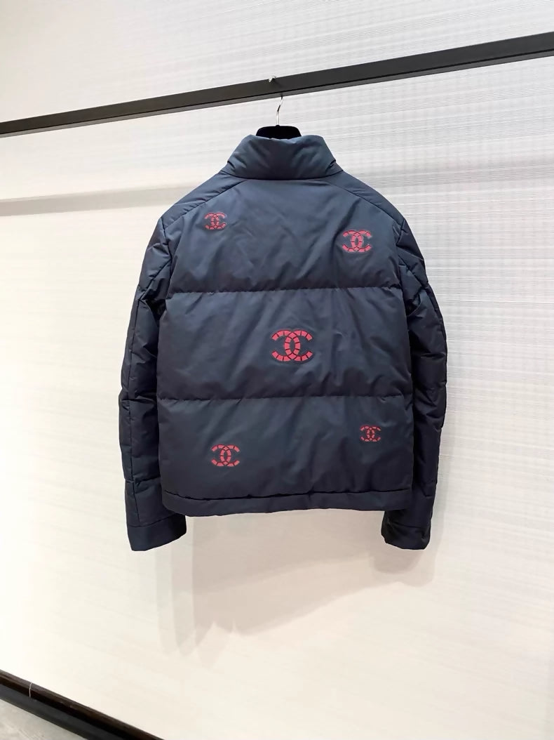 Chanel 21N black and red CC logo ski collection down jacket