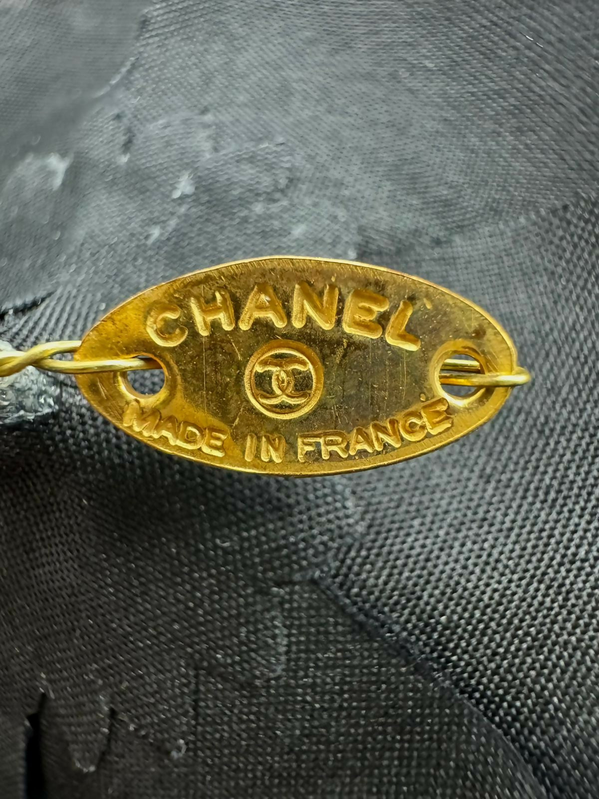 Chanel Vintage 81-85 Silk Black Camellia Brooch