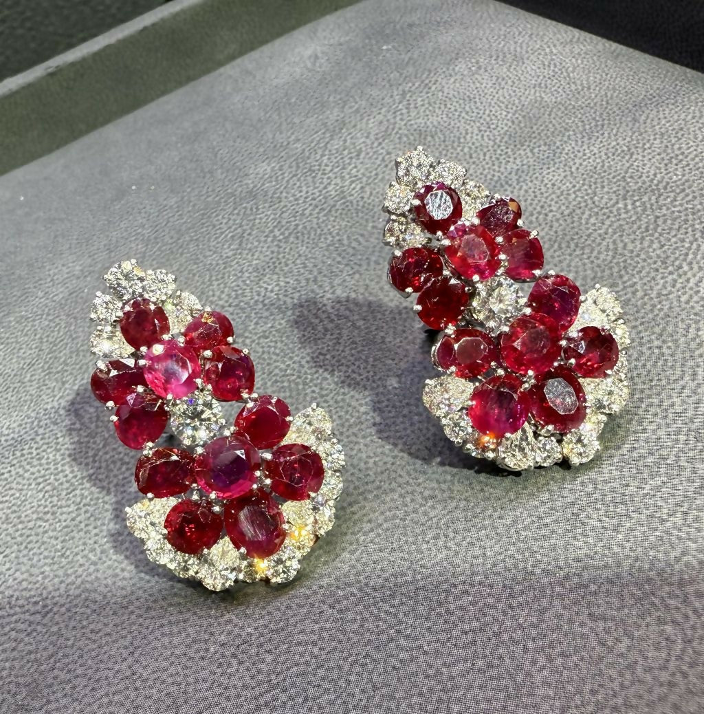 Bvlgari Certified Natural Burmese Ruby Earrings
