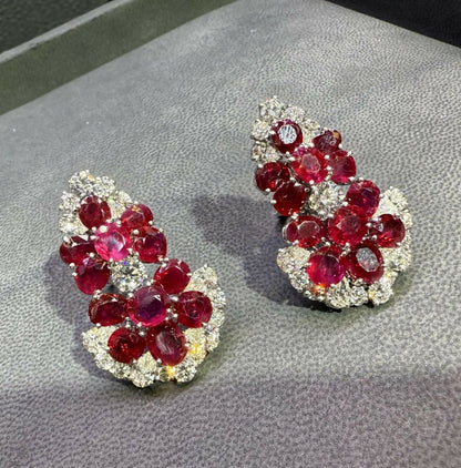 Bvlgari Certified Natural Burmese Ruby Earrings