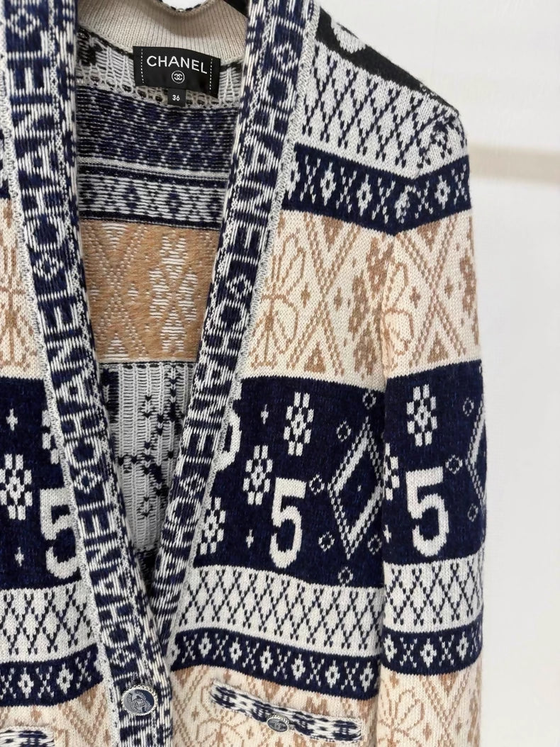 Chanel number  5 cashmere cardigan