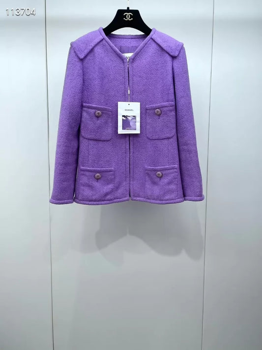 Chanel 20C four-pocket purple jacket