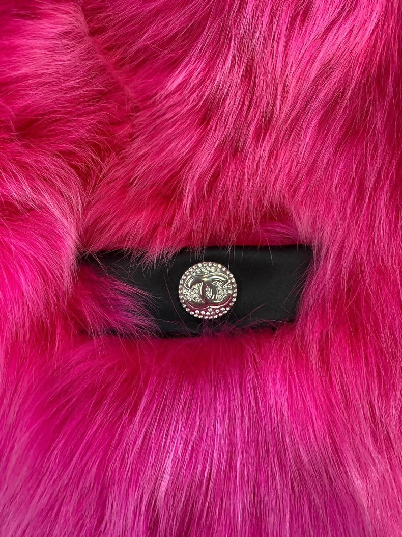 Chanel 23N Fuchsia Reversible Fur Vest