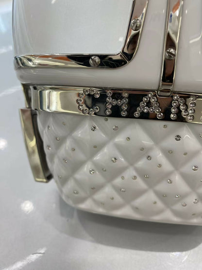 Chanel 2019 White Gondola Minaudière Evening in the Mountain Clutch Bag