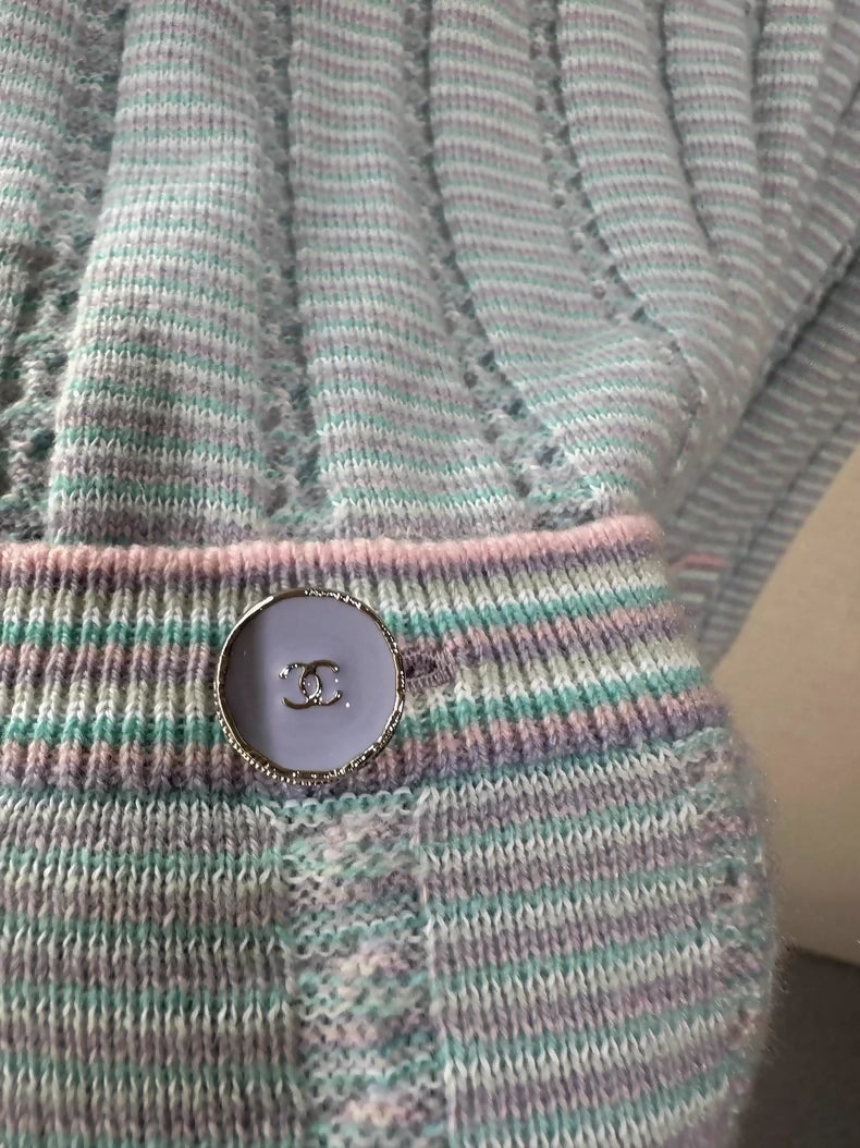 Chanel 25B light blue knit dress – Wararni.com