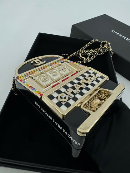 Chanel 2023 Plexiglass Resin and Rhinestone Multicoloured Slot Machine Minaudière Bag