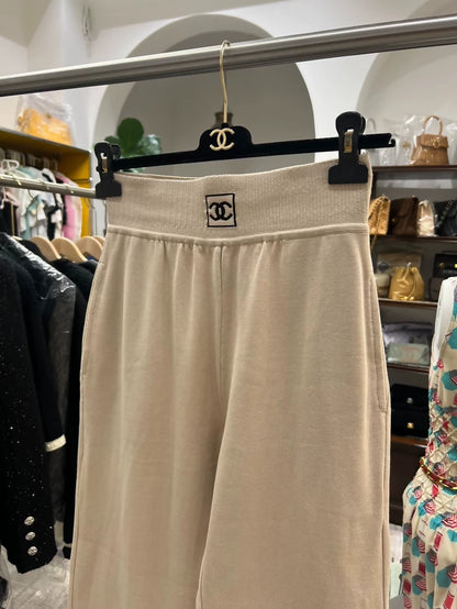 Chanel 03A Wide-leg pants with square cc logo