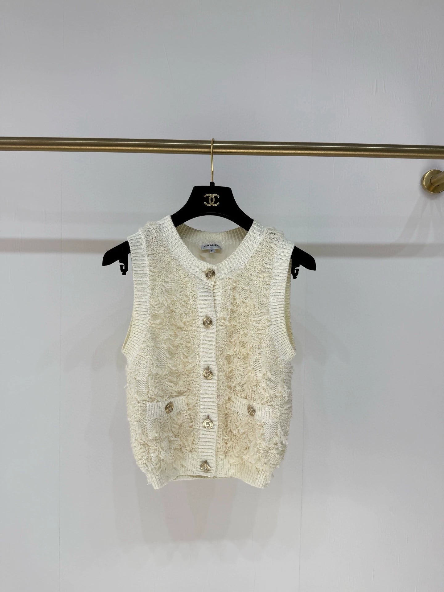 Chanel 21S ecru cardigan