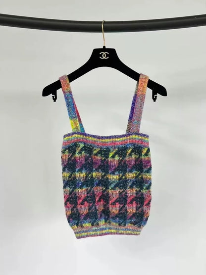 Chanel colorful wool camisole