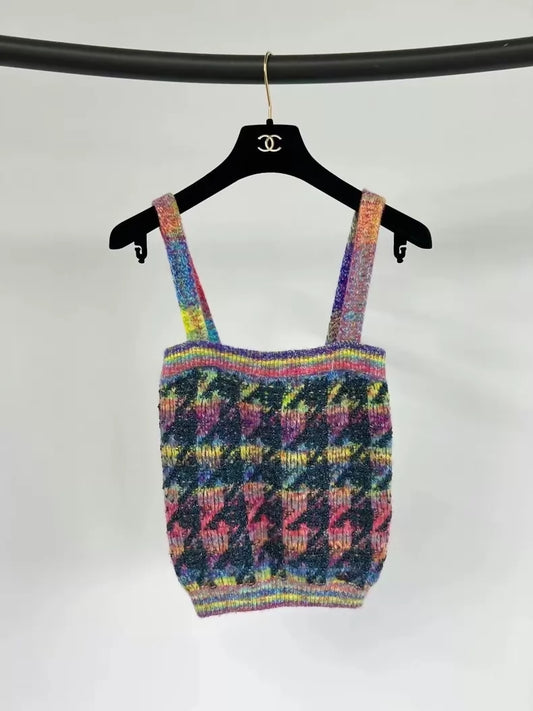 Chanel colorful wool camisole