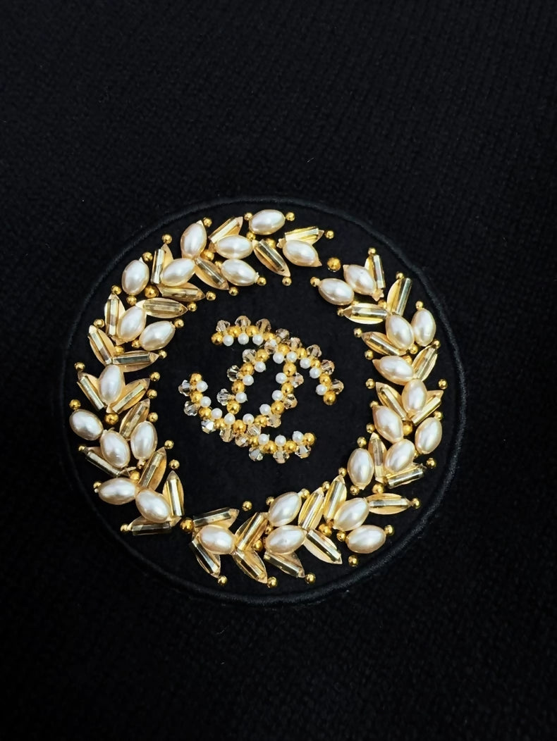 Chanel 20A black gold sweater