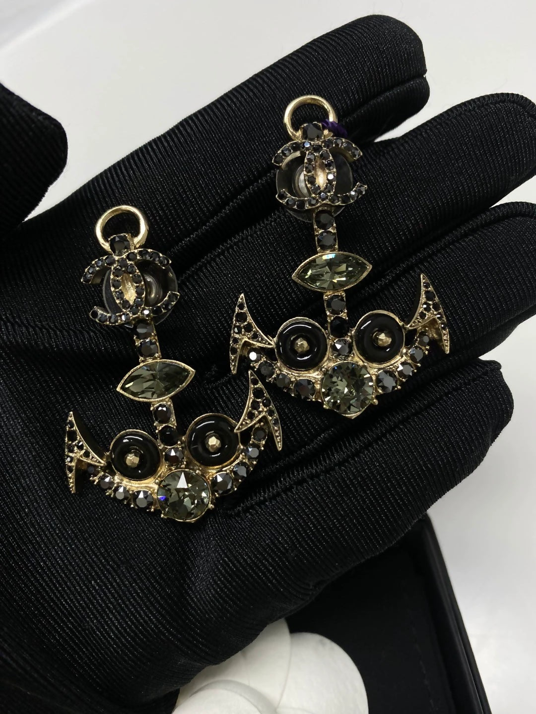 Chanel 18A anchor earrings