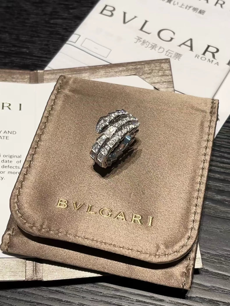Bvlgari Serpenti white gold ring