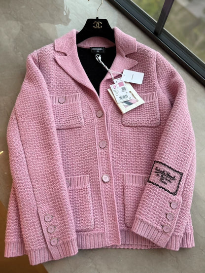 Chanel 25B pink cardigan