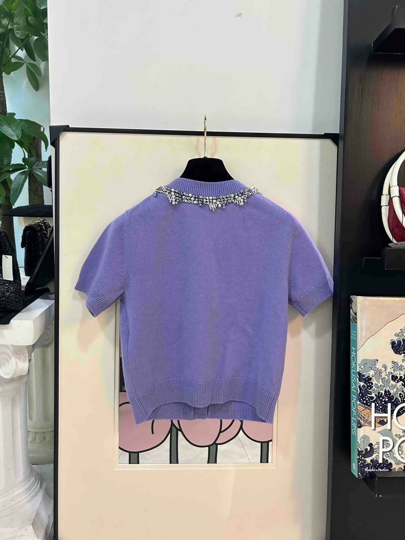 Chanel 2022 Purple Cardigan
