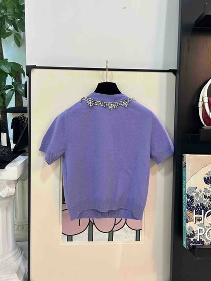 Chanel 2022 Purple Cardigan