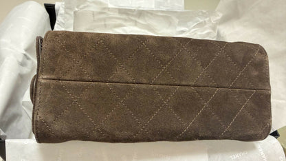 Chanel 25 bag mini brown suede