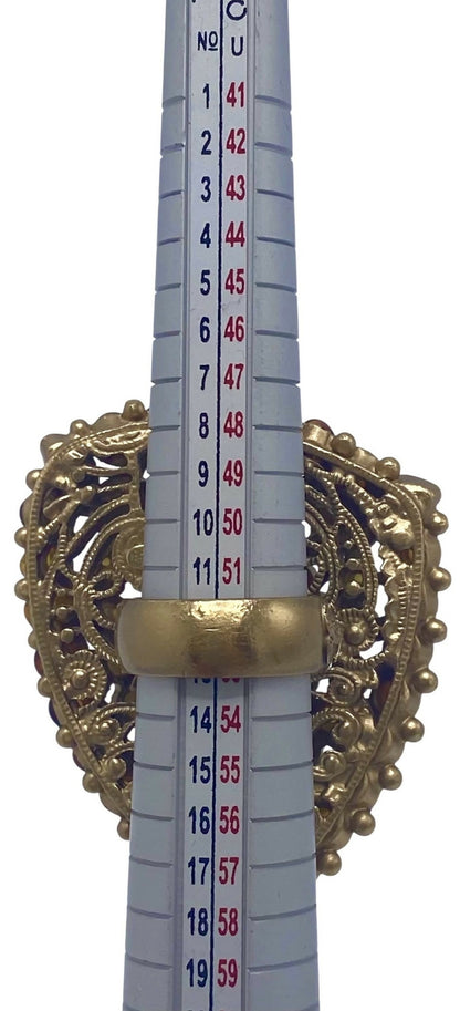 Rare XL 11C Saint Tropez Runway Gripoix Statement Ring Size US 6 EU 52