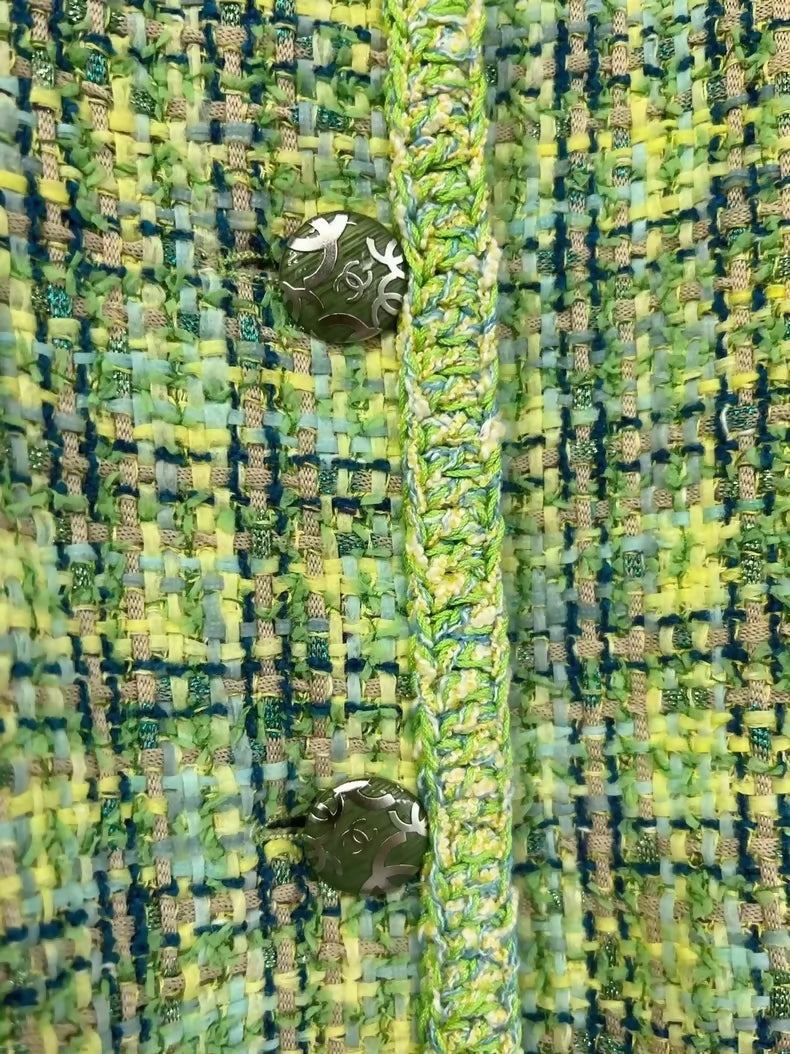 Chanel spring grass green jacket