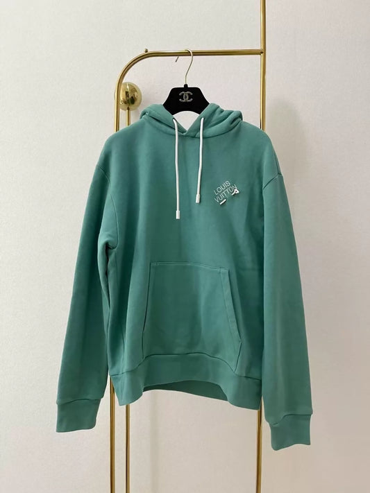LV green hooded sweatshirt