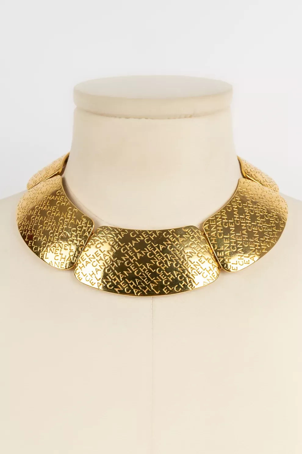 Chanel Engraved Collar Necklace, Late 1980s