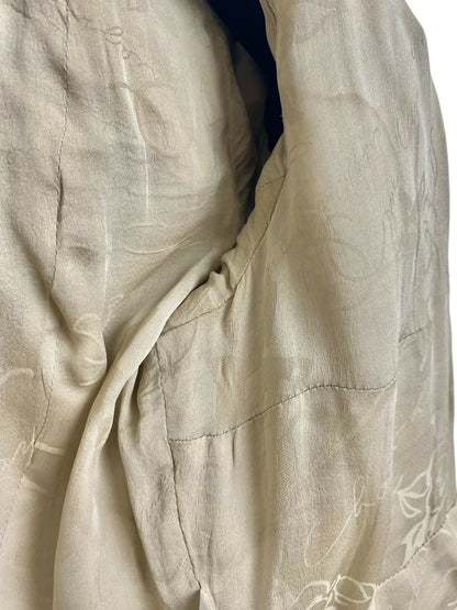 Chanel 10P Fantasy Tweed Beige Metallic Gold Jacket Skirt Suit Set FR 42/44