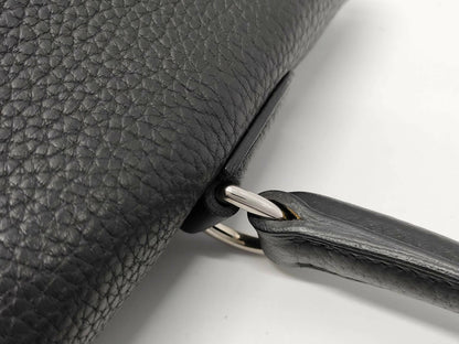 Hermes Vintage Kelly shoulder black Fringe