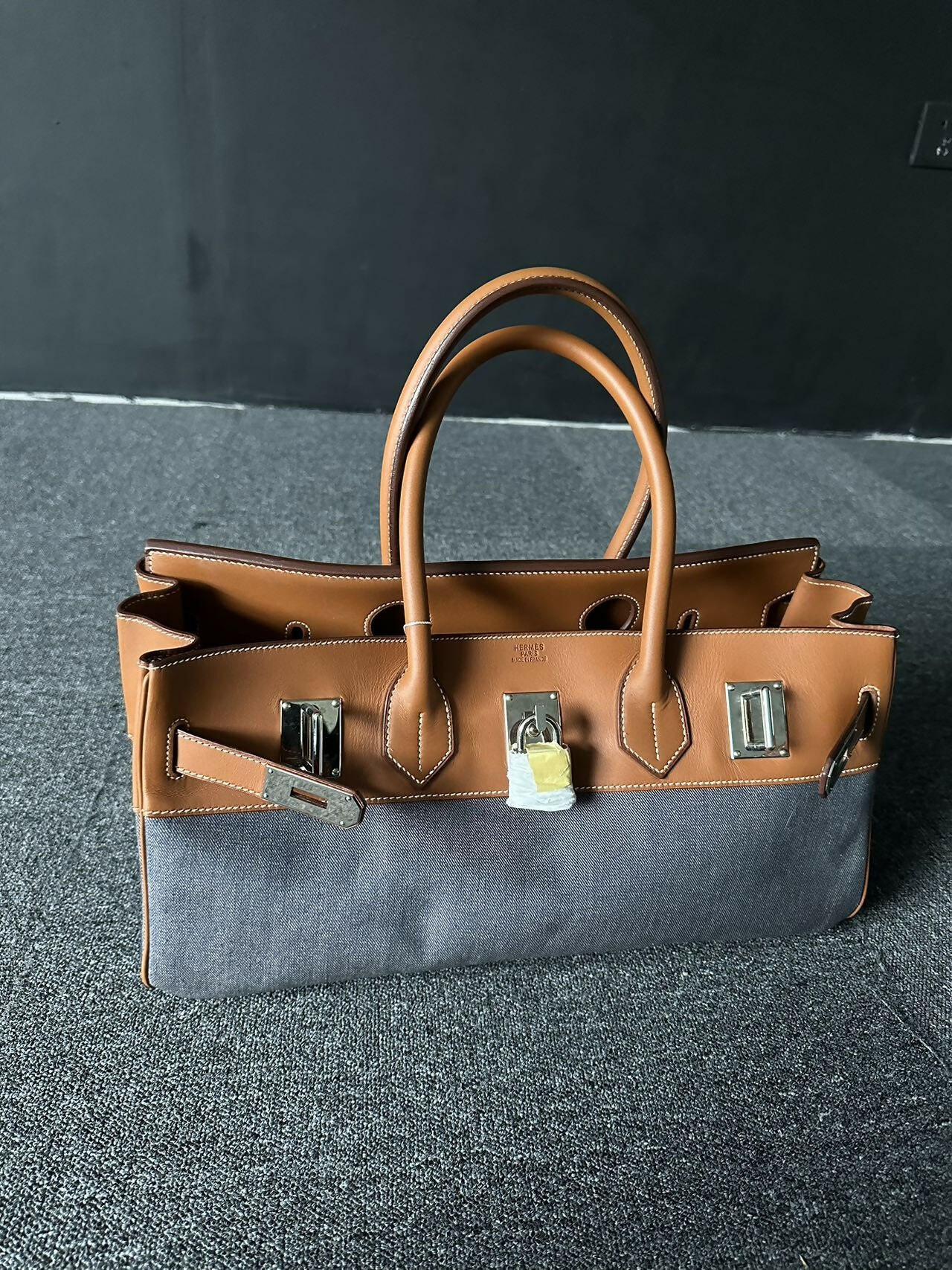 Hermes Birkin shoulder denim
