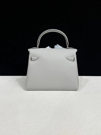 Hermès Kelly Doll 8U Glacier Blue and Haze Blue Swift Leather palladium hardware