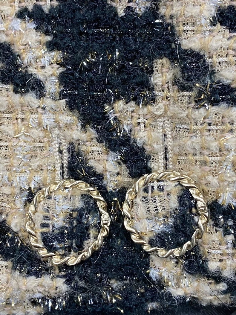 Chanel 19k houndstooth wool jacket