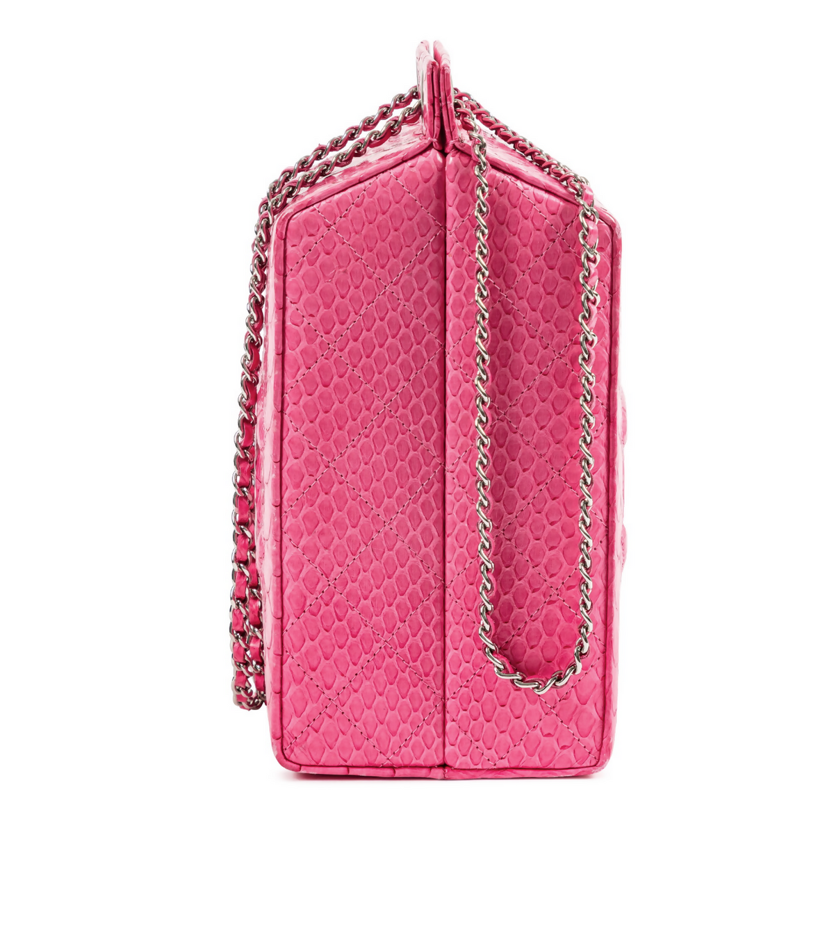 Chanel 2014 Pink Python Lait de Coco Milk Carton Bag