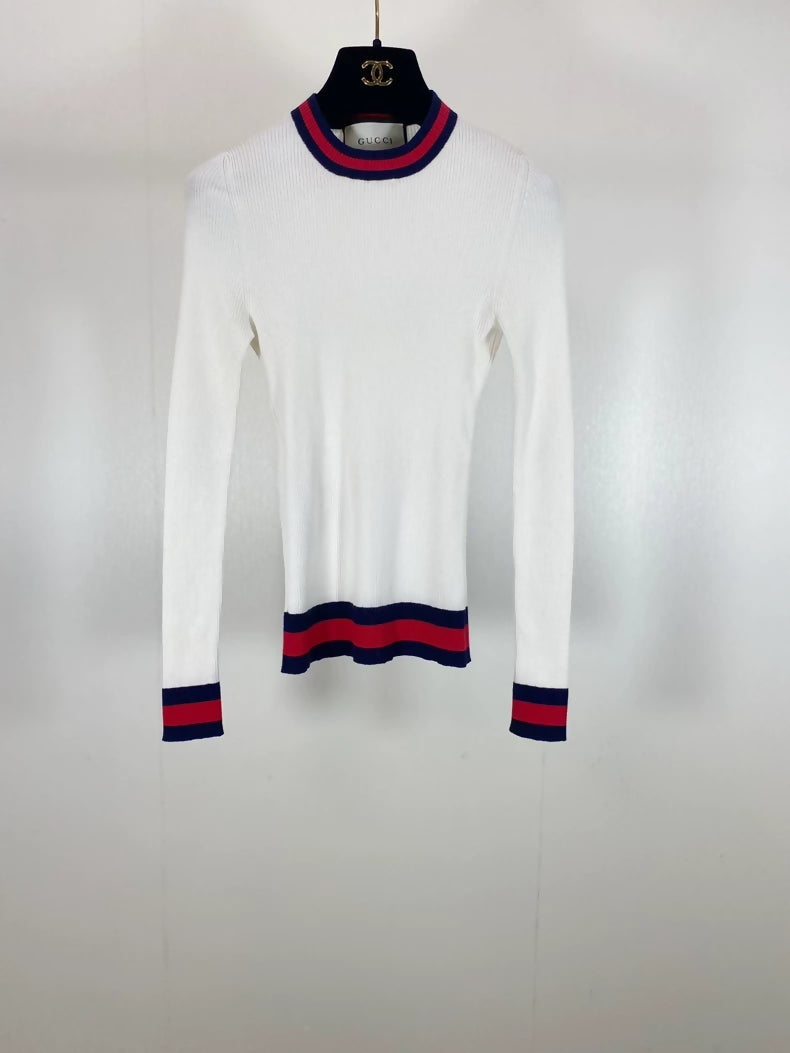 Gucci white knit top