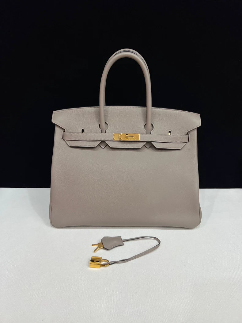 Hermes Birkin 35 Étoupe Togo Leather Gold Hardware
